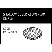 Marley Hunter Shallow Cover Aluminium DN230 -  HSC.230.AL